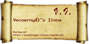 Vecsernyés Ilona névjegykártya