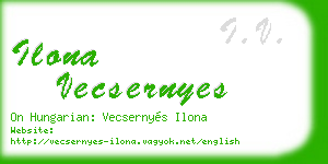 ilona vecsernyes business card
