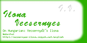 ilona vecsernyes business card